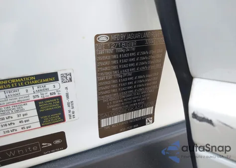 2019 Land Rover Range Rover 5.0L V8 Supercharged из США, поврежденный, VIN SALGS5RE6KA541676